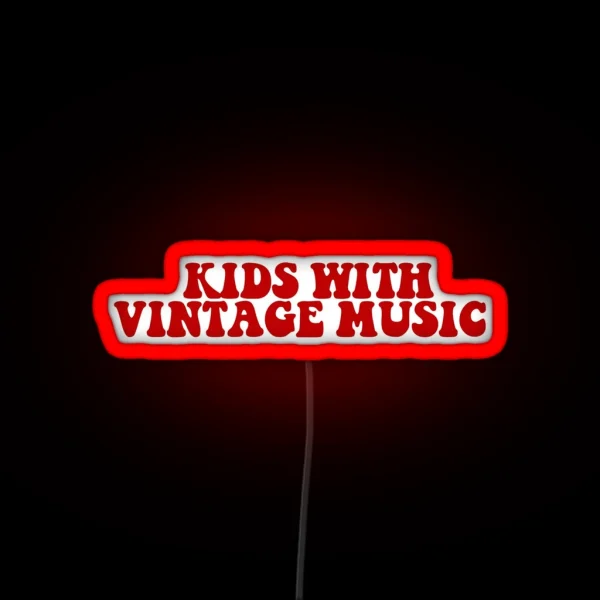 KIDS WITH VINTAGE MUSIC RGB Neon Sign