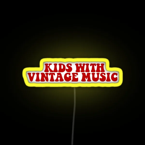 KIDS WITH VINTAGE MUSIC RGB Neon Sign