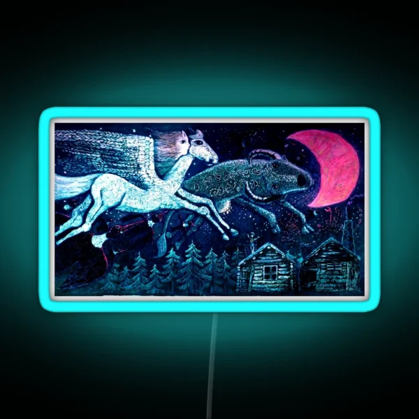 Kiki S Delivery Service Ursula S Painting RGB Neon Sign