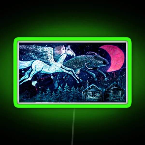 Kiki S Delivery Service Ursula S Painting RGB Neon Sign