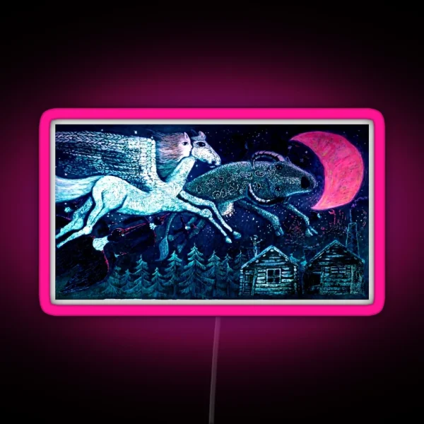 Kiki S Delivery Service Ursula S Painting RGB Neon Sign