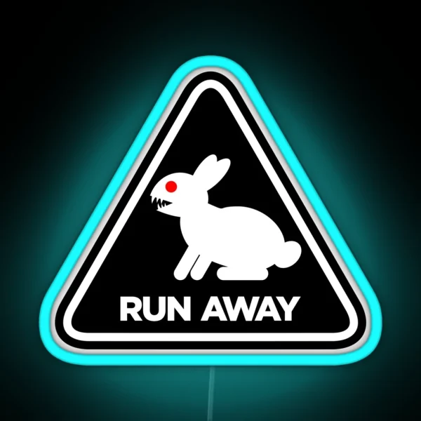 Killer Rabbit Black RGB Neon Sign