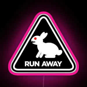 Killer Rabbit Black RGB Neon Sign