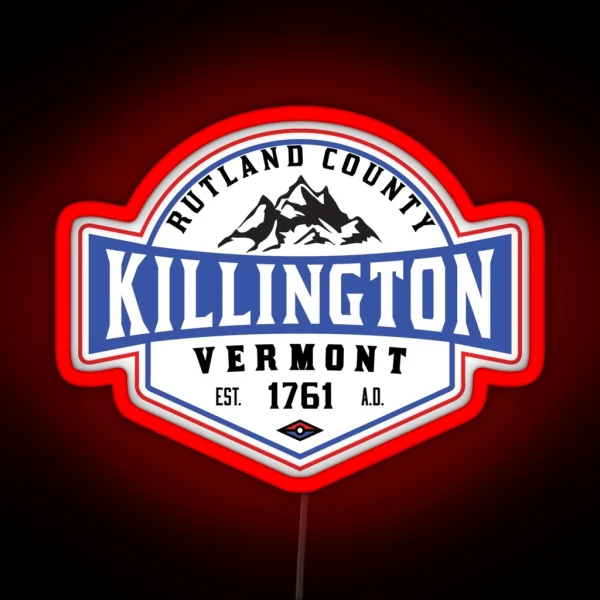 KILLINGTON VERMONT Mountain Skiing Snowboard Biking Hiking RGB Neon Sign