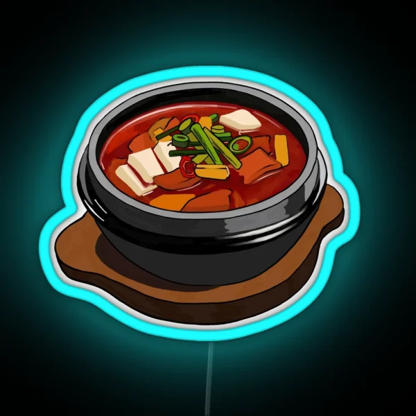 Kimchi Jjigae Led Korean Food RGB Neon Sign
