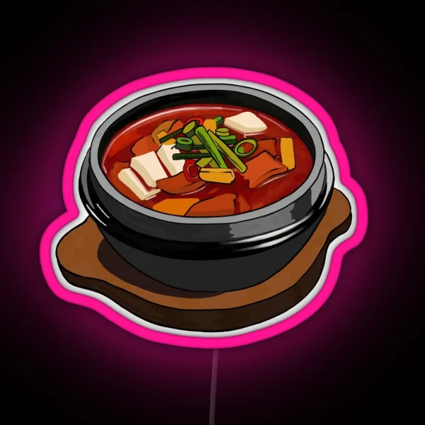 Kimchi Jjigae Led Korean Food RGB Neon Sign