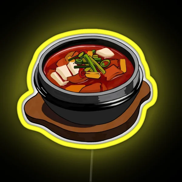 Kimchi Jjigae Led Korean Food RGB Neon Sign