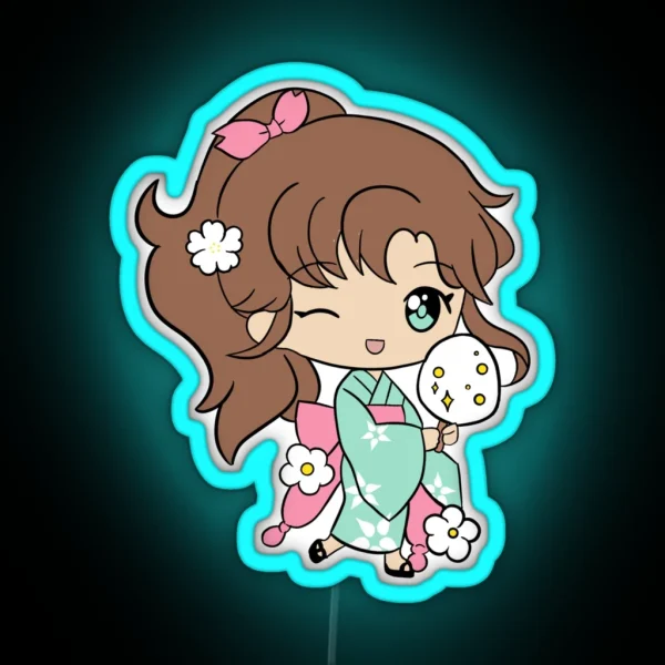 Kimono Makoto Sailor Moon RGB Neon Sign