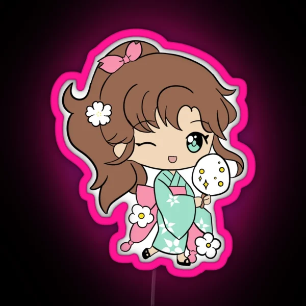 Kimono Makoto Sailor Moon RGB Neon Sign