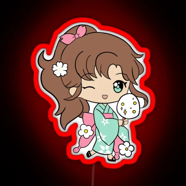 Kimono Makoto Sailor Moon RGB Neon Sign