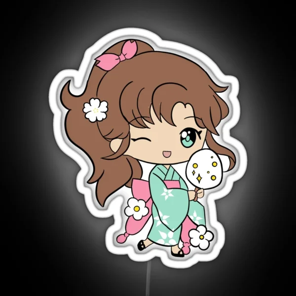 Kimono Makoto Sailor Moon RGB Neon Sign