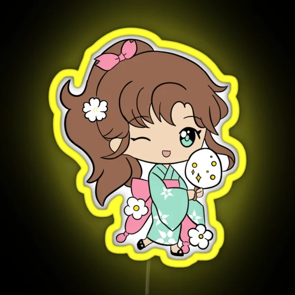 Kimono Makoto Sailor Moon RGB Neon Sign