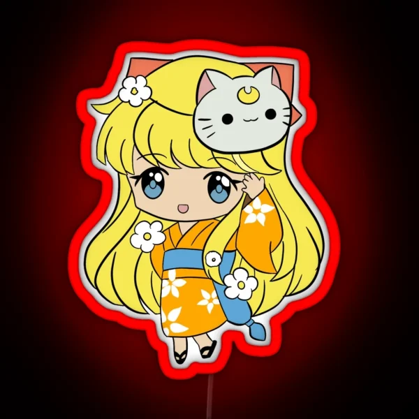 Kimono Minako Sailor Moon RGB Neon Sign