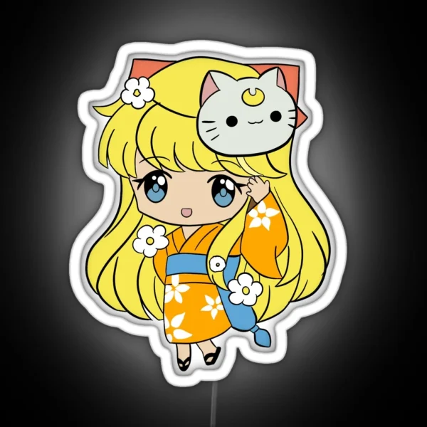 Kimono Minako Sailor Moon RGB Neon Sign