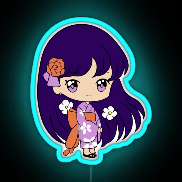 Kimono Rei Sailor Moon RGB Neon Sign