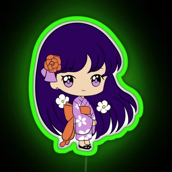 Kimono Rei Sailor Moon RGB Neon Sign