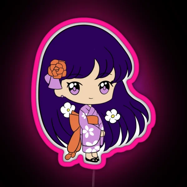 Kimono Rei Sailor Moon RGB Neon Sign