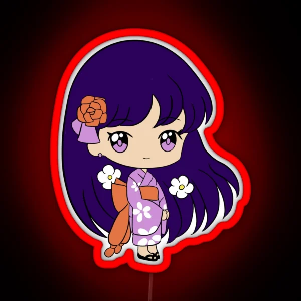 Kimono Rei Sailor Moon RGB Neon Sign