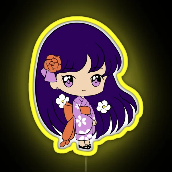 Kimono Rei Sailor Moon RGB Neon Sign