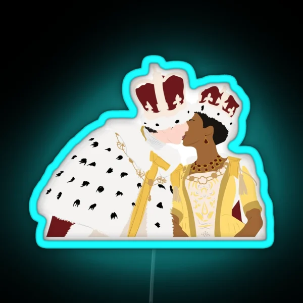 King George And Queen Charlotte S Coronation RGB Neon Sign