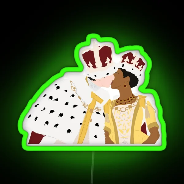 King George And Queen Charlotte S Coronation RGB Neon Sign