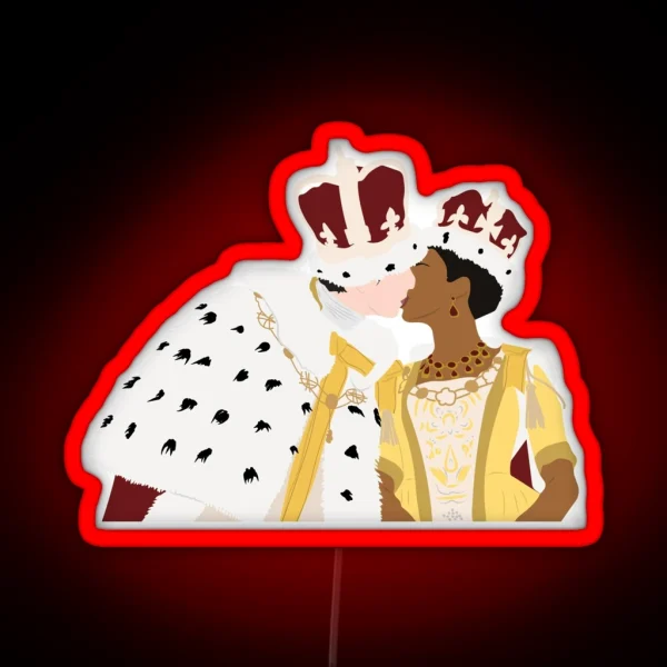 King George And Queen Charlotte S Coronation RGB Neon Sign