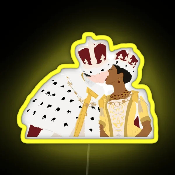King George And Queen Charlotte S Coronation RGB Neon Sign