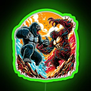 King Kong Vs Gagola Epic Monster Showdown RGB Neon Sign