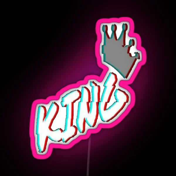 King RGB Neon Sign