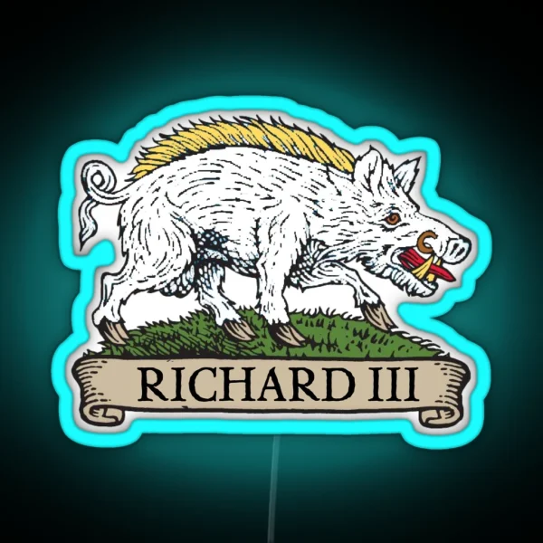 King Richard 3 White Boar RGB Neon Sign