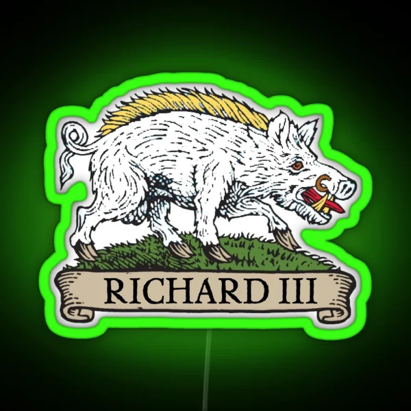 King Richard 3 White Boar RGB Neon Sign