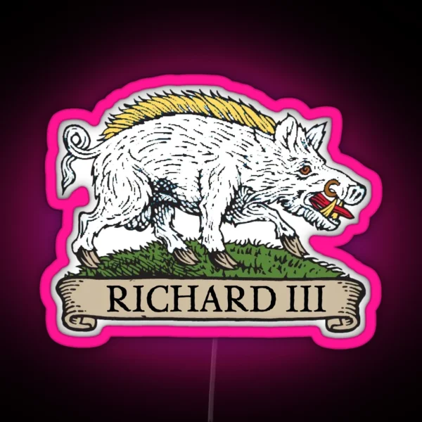 King Richard 3 White Boar RGB Neon Sign