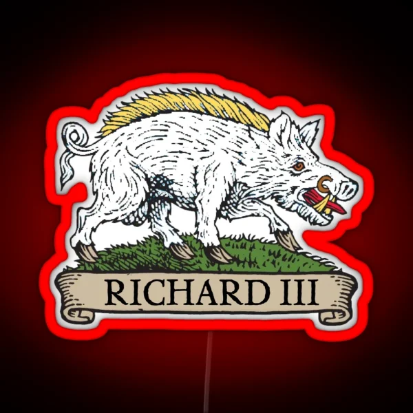 King Richard 3 White Boar RGB Neon Sign
