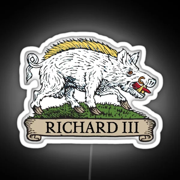 King Richard 3 White Boar RGB Neon Sign