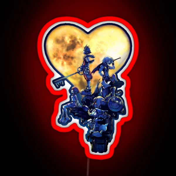 Kingdom Hearts PS2 Cover RGB Neon Sign