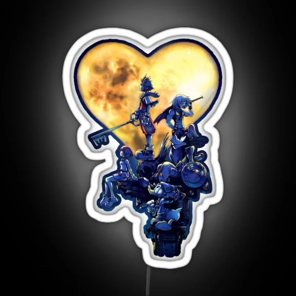 Kingdom Hearts PS2 Cover RGB Neon Sign