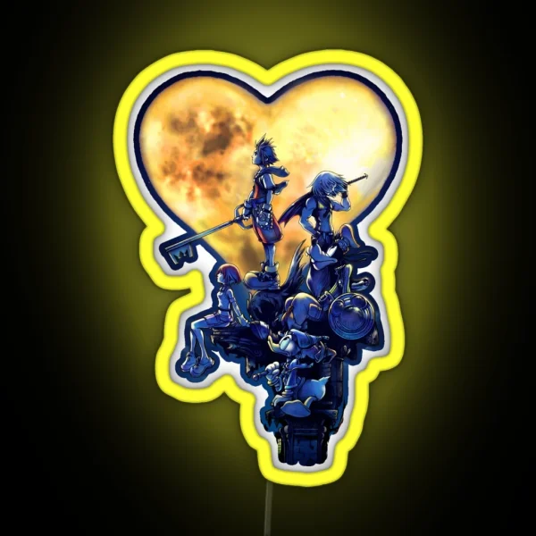 Kingdom Hearts PS2 Cover RGB Neon Sign