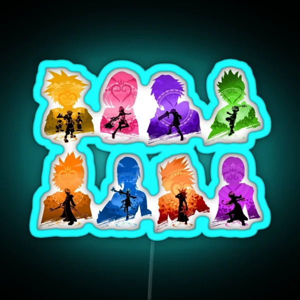 Kingdom Hearts Set RGB Neon Sign