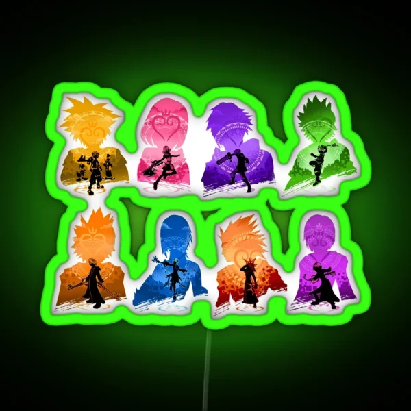 Kingdom Hearts Set RGB Neon Sign
