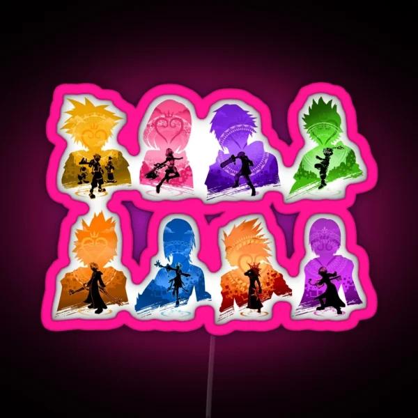 Kingdom Hearts Set RGB Neon Sign