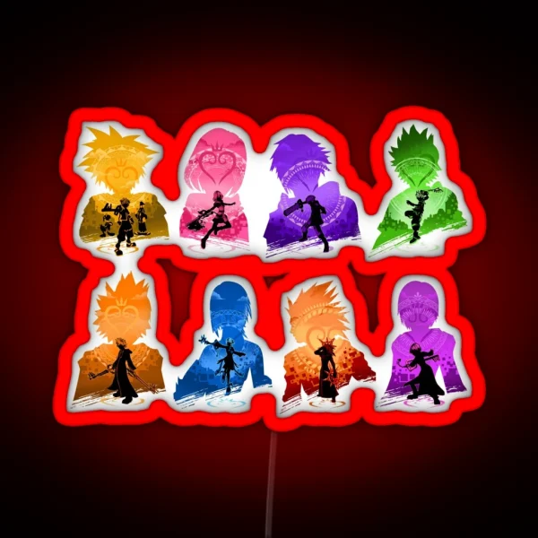 Kingdom Hearts Set RGB Neon Sign