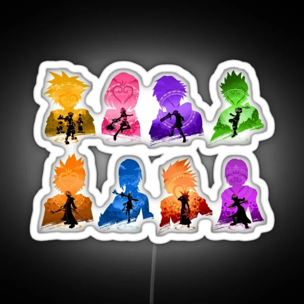 Kingdom Hearts Set RGB Neon Sign