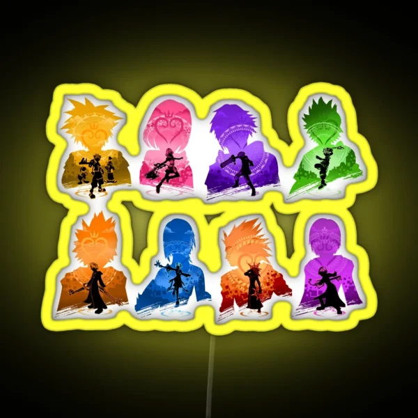 Kingdom Hearts Set RGB Neon Sign