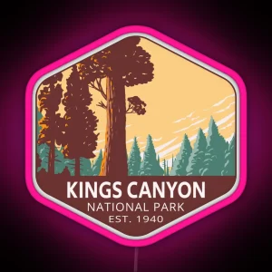 Kings Canyon National Park RGB Neon Sign