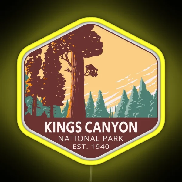Kings Canyon National Park RGB Neon Sign