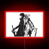 Kirito And Asuna In Black And White RGB Neon Sign