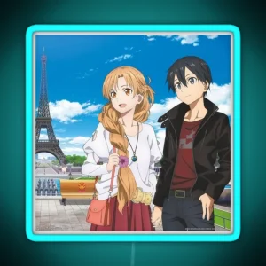 Kirito And Asuna RGB Neon Sign