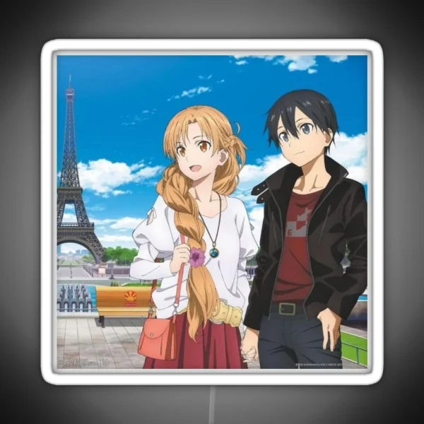 Kirito And Asuna RGB Neon Sign
