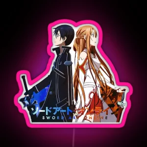 Kirito And Asuna RGB Neon Sign