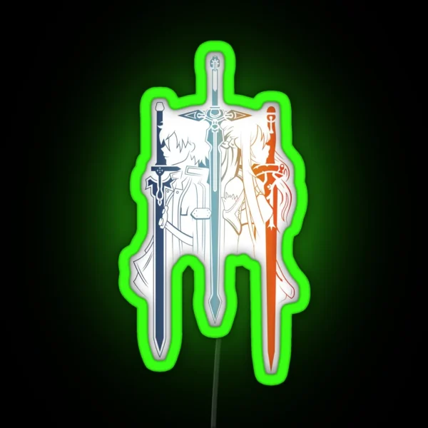 Kirito And Asuna SAO RGB Neon Sign